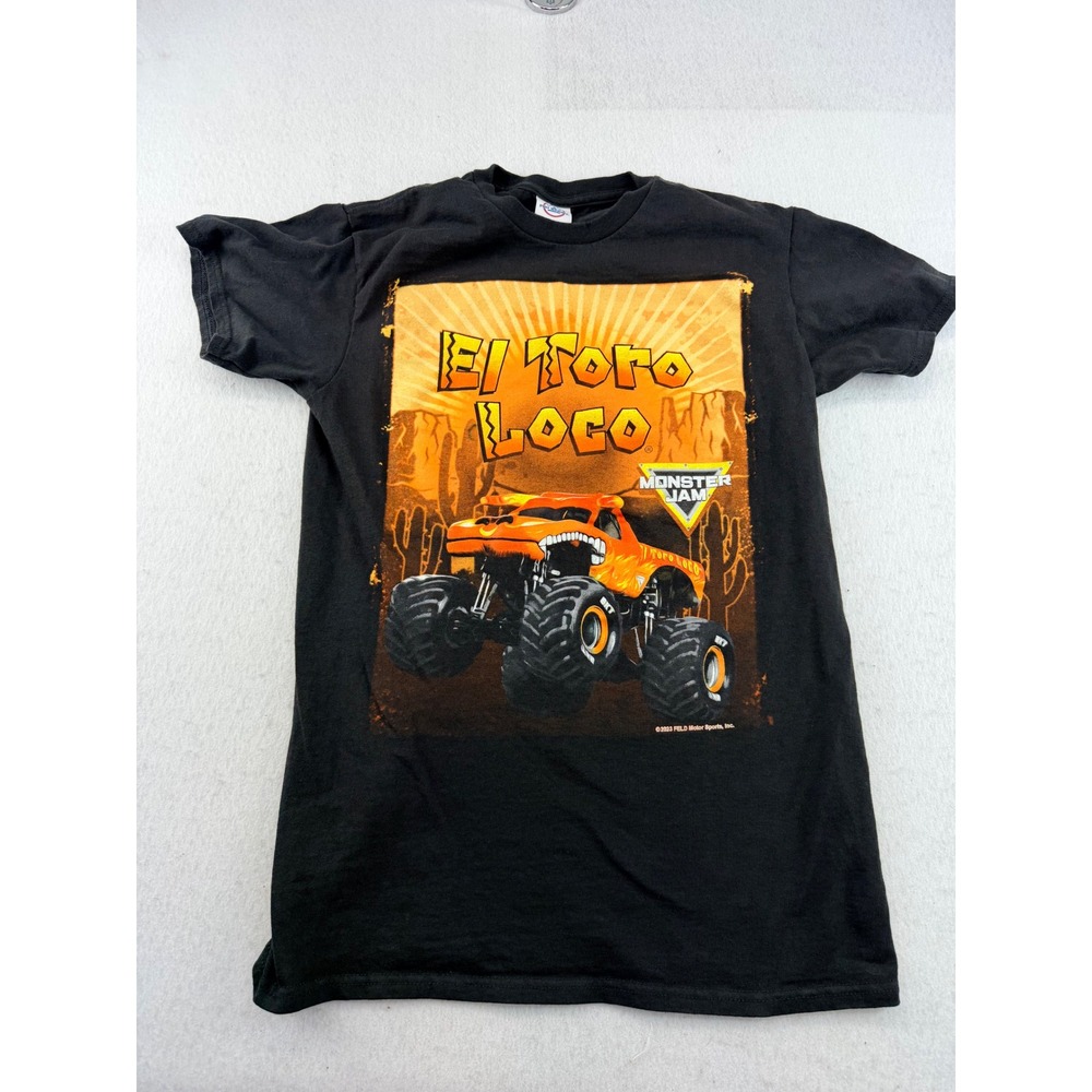 Monster Jam El Toro Loco Graphic T-Shirt Delta Pro Weight Black Small 2023